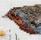 Thea Gouverneur Summer Robin Bird Counted Cross Stitch Kit – 16CT Aida, DMC Threads & Supplies Included, DIY Embroidery for Adults, 7.9×5.9 Inch